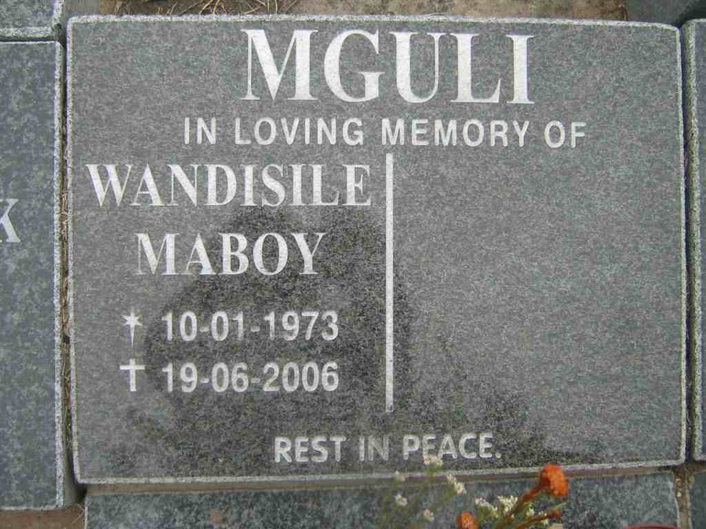 MGULI Wandisile Maboy 1973-2006