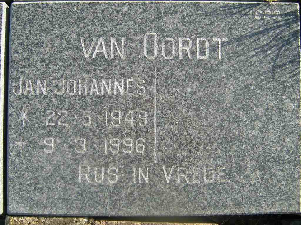 OORDT Jan Johannes, van 1949-1996