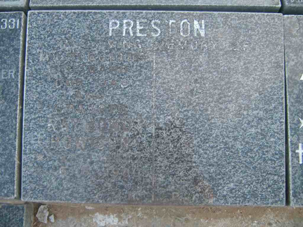 PRESTON Raymond Howison 1942-1987