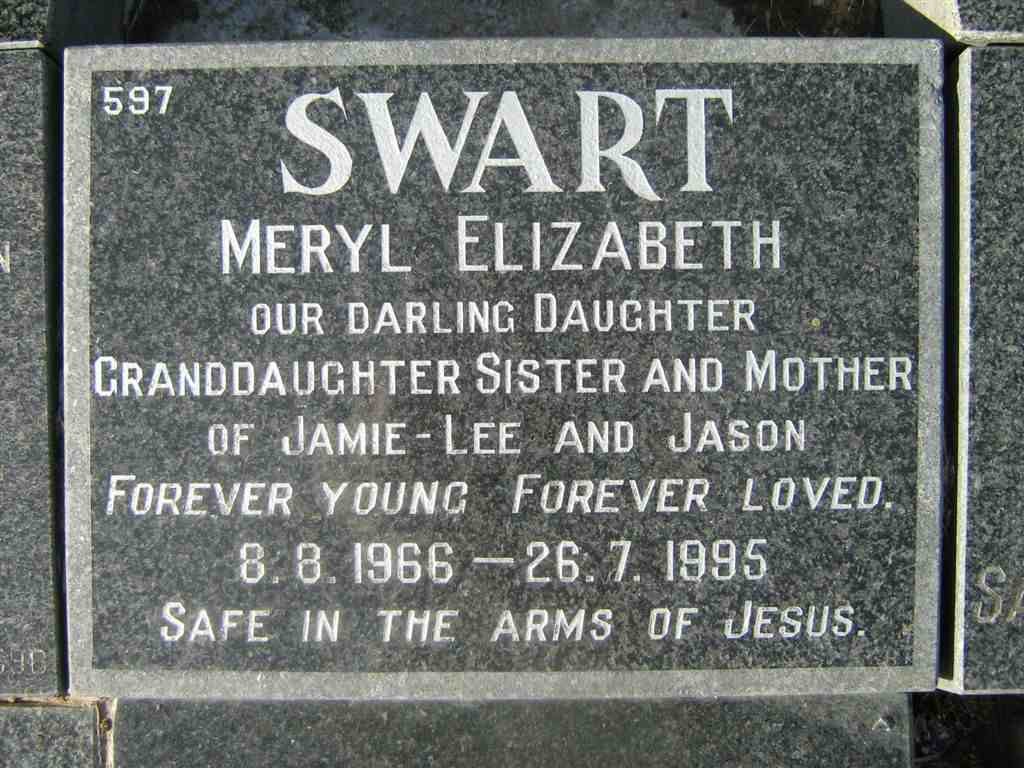 SWART Meryl Elizabeth 1966-1995