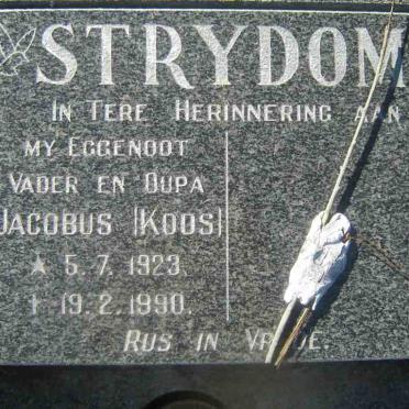 STRYDOM Jacobus  1923-1990