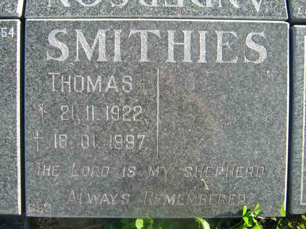 SMITHIES Thomas 1922-1997