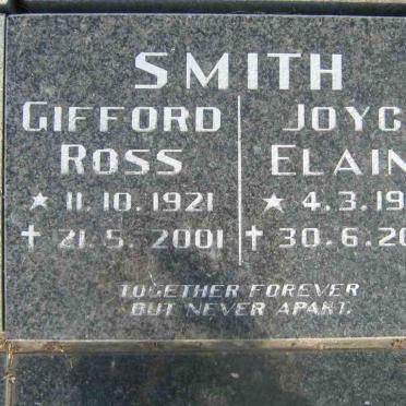 SMITH Gifford Ross 1921-2001 &amp; Joyce Elaine 1920-2005