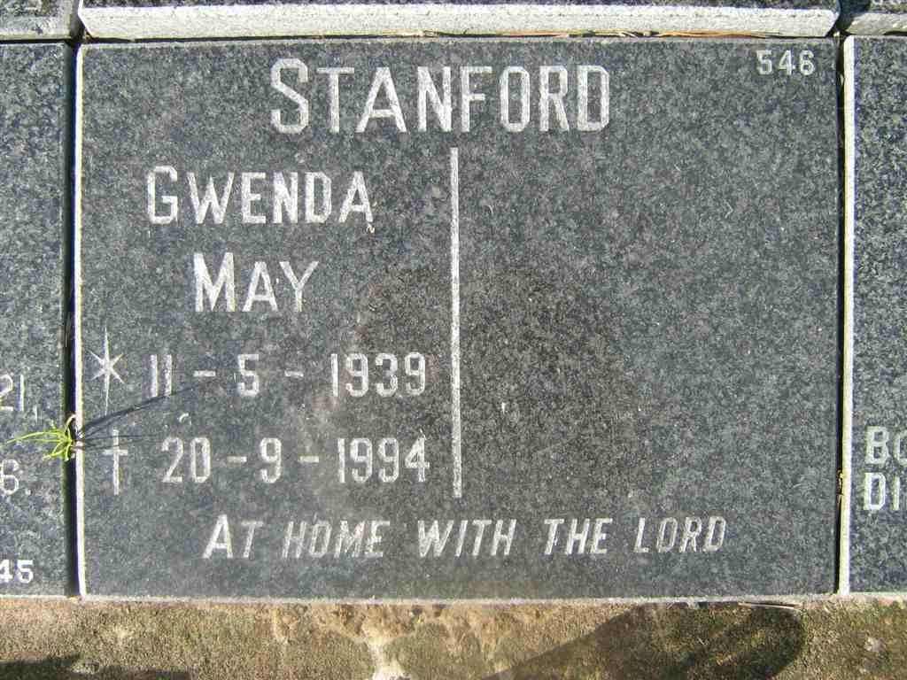 STANFORD Gwenda May 1939-1994