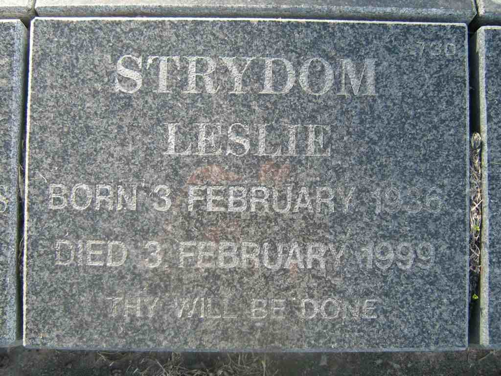 STRYDOM Leslie 1936-1999