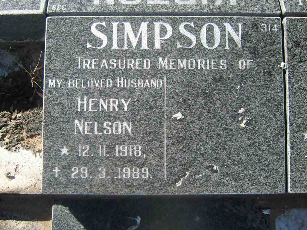 SIMPSON Henry Nelson 1918-1989