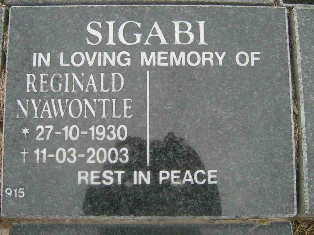 SIGABI Reginald Nyawontle 1930-2003