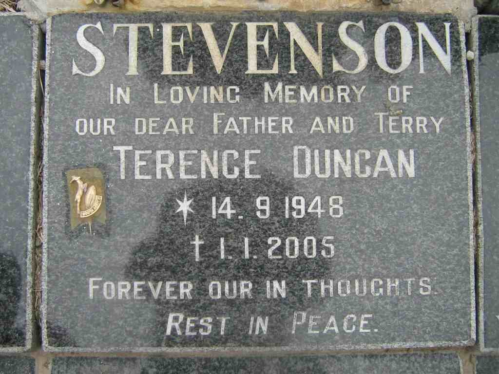 STEVENSON Terence Duncan 1948-2005