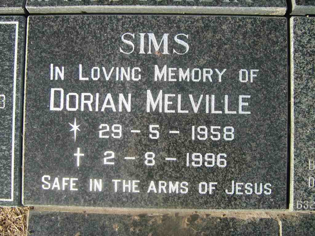 SIMS Dorian Melville 1958-1996