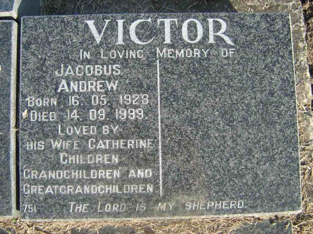 VICTOR Jacobus Andrew 1928-1999