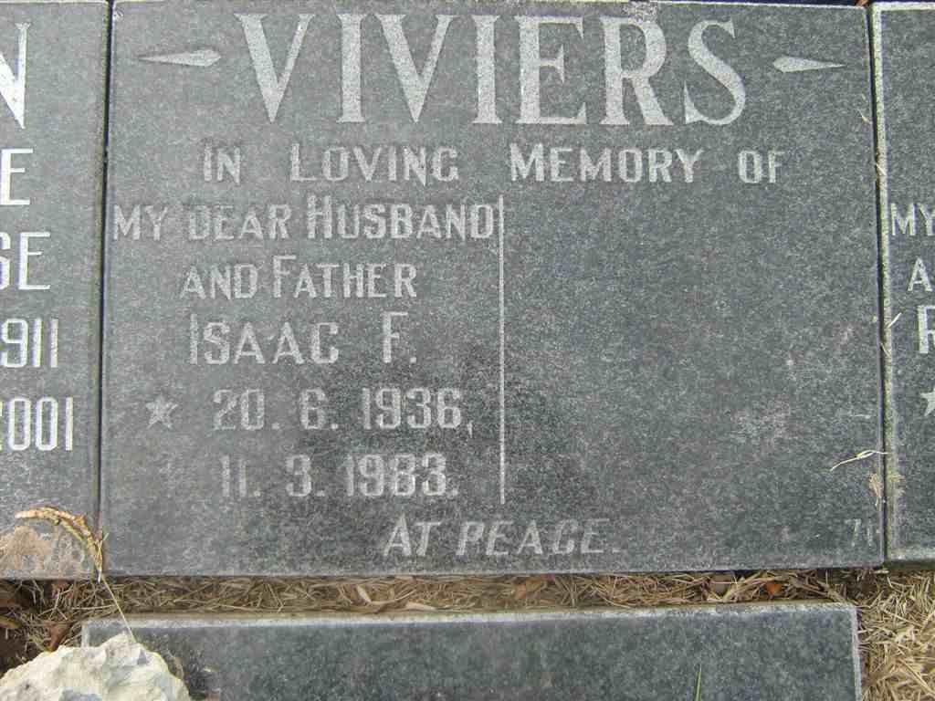 VIVIERS Isaac F. 1936-1983