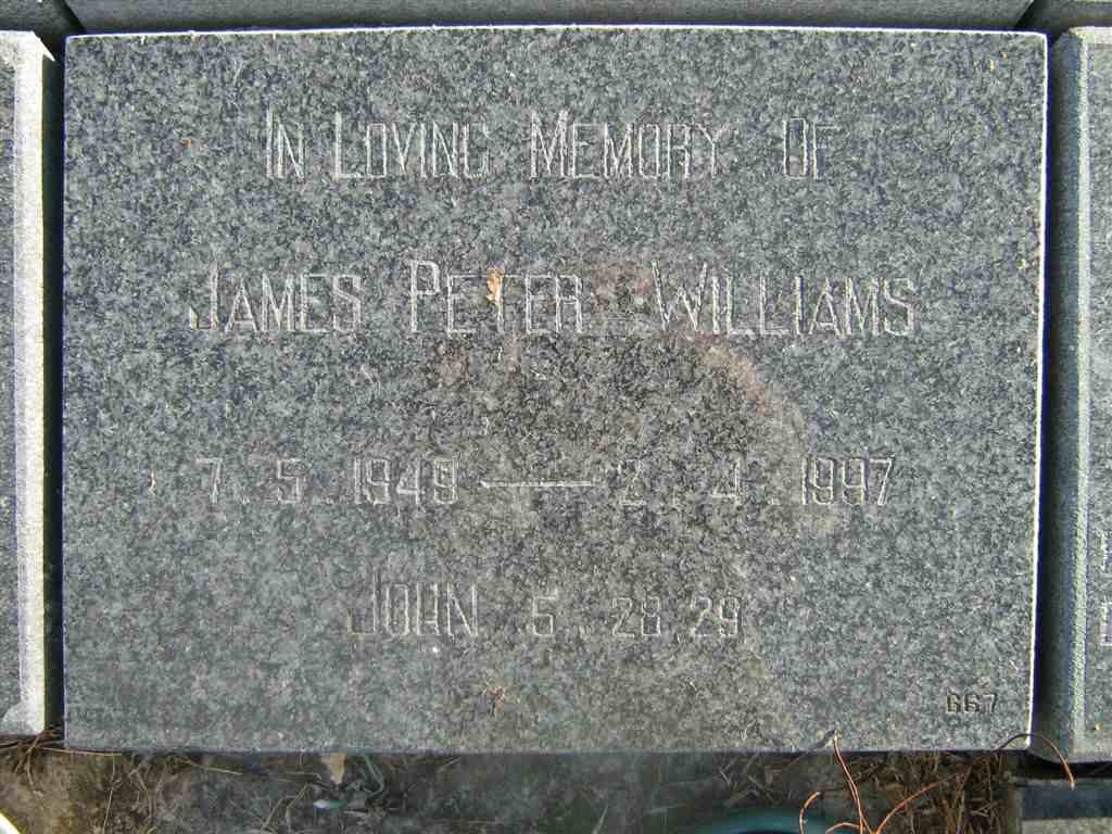 WILLIAMS James Peter 1949-1997