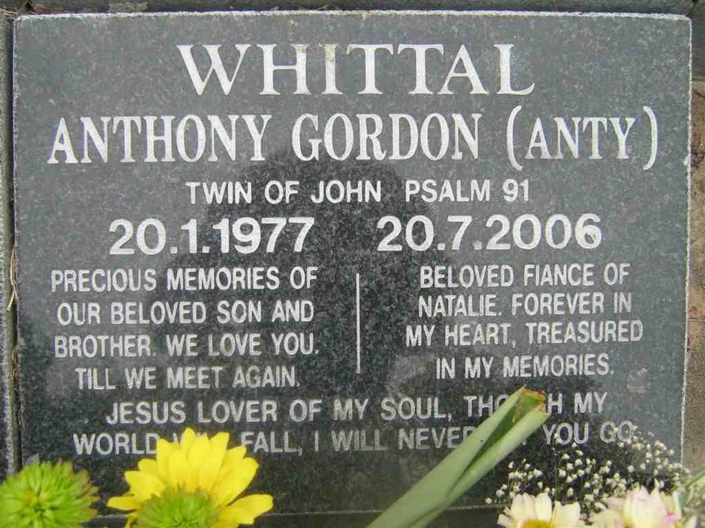WHITTAL Anthony Gordon 1977-2006