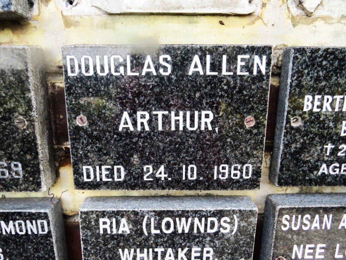 ARTHUR Douglas Allen -1960