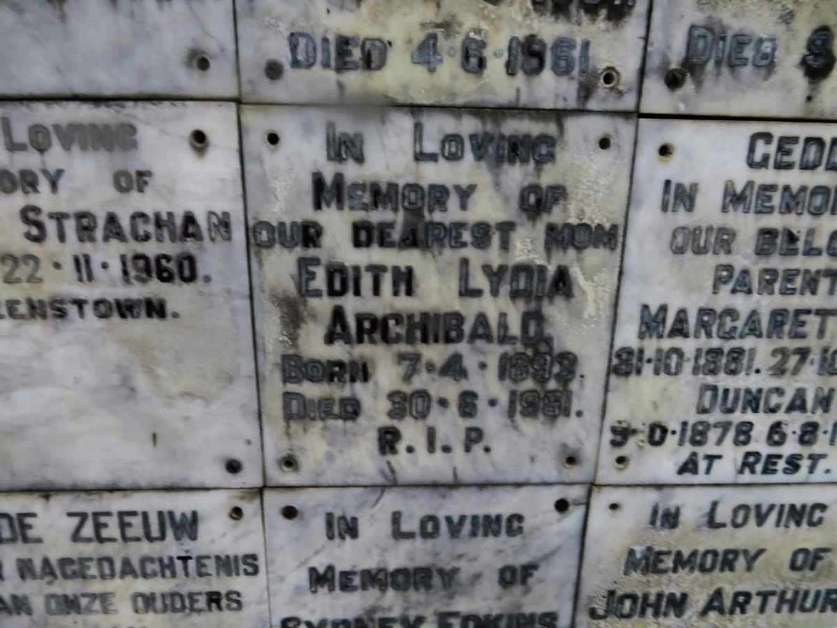 ARCHIBALD Edith Lydia 1893-1961