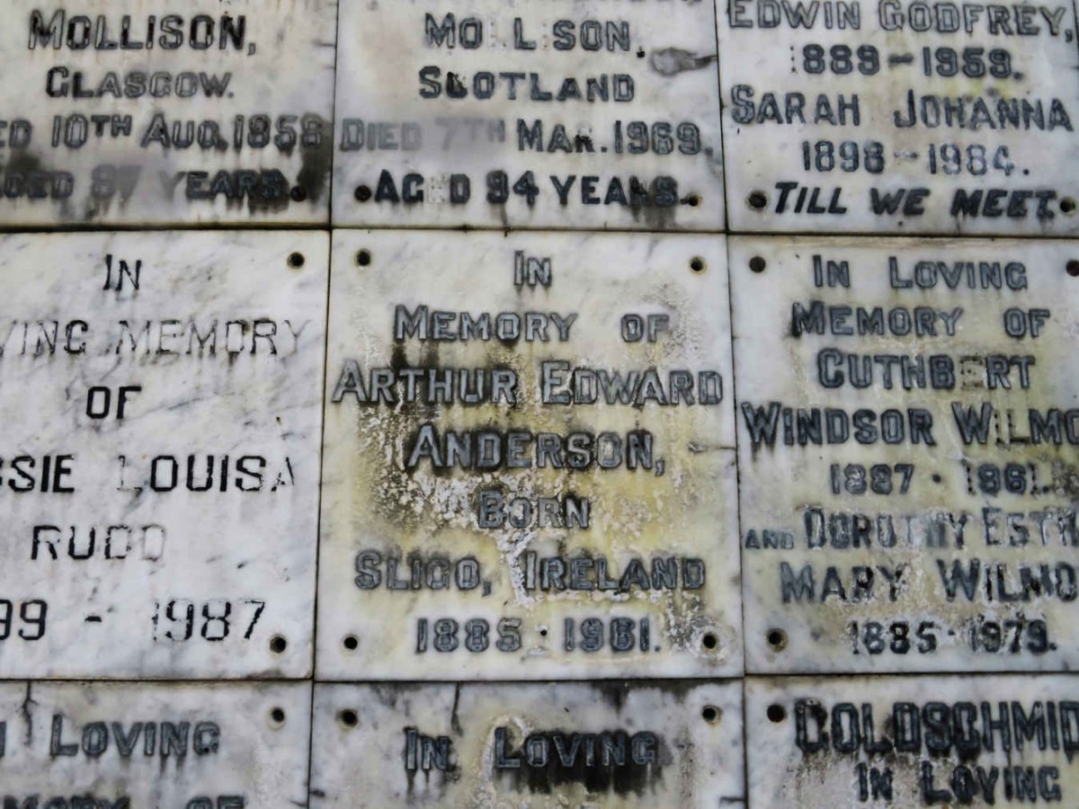ANDERSON Arthur Edward 1885-1961