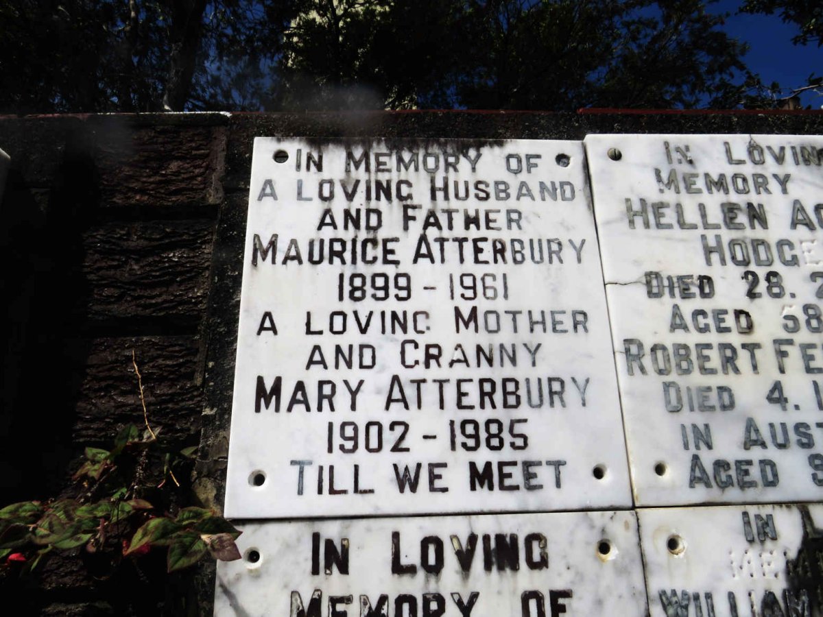 ATTERBURY Maurice 1899-1961 &amp; Mary 1902-1985