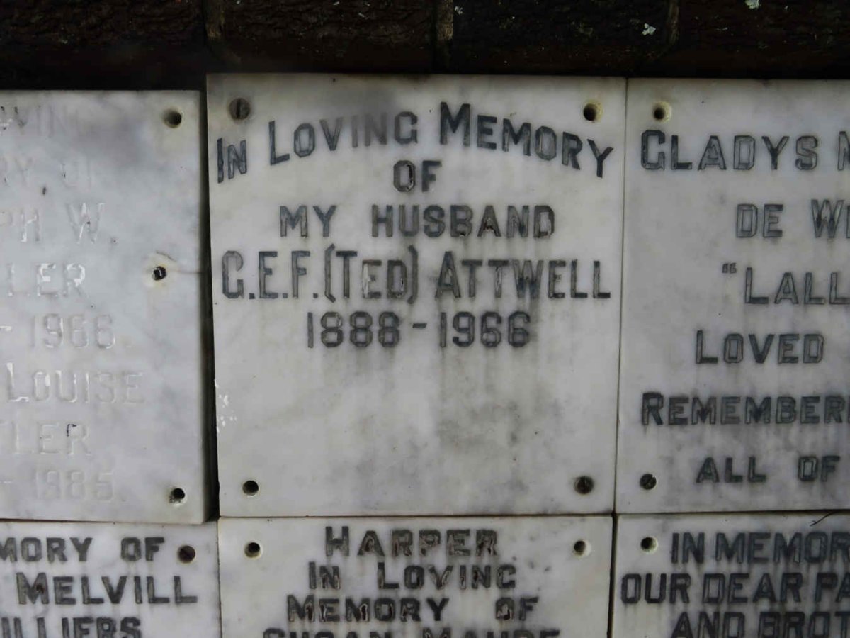 ATTWELL G.E.F. 1888-1966
