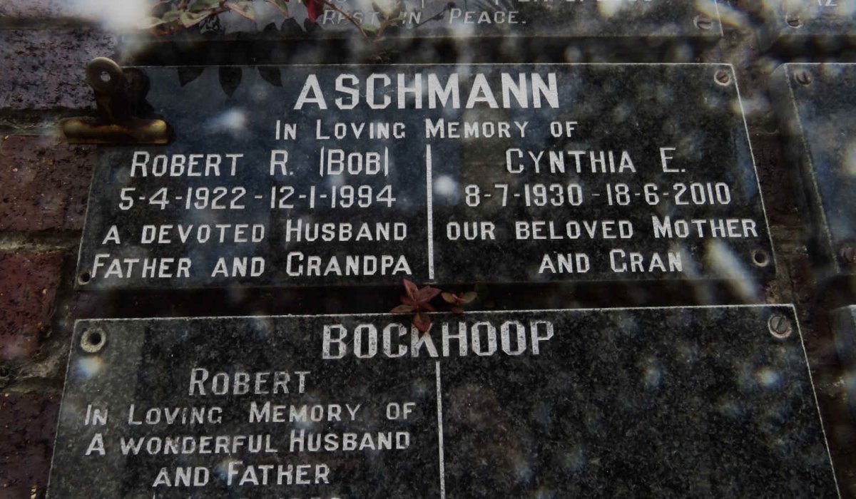 ASCHMANN Robert R. 1922-1994 &amp; Cynthia E. 1930-2010