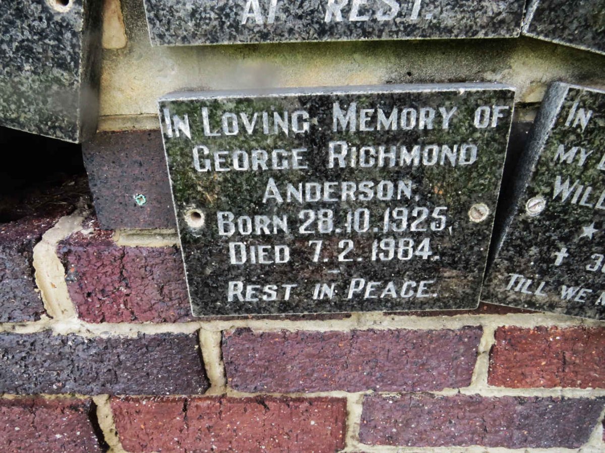 ANDERSON George Richmond 1925-1984
