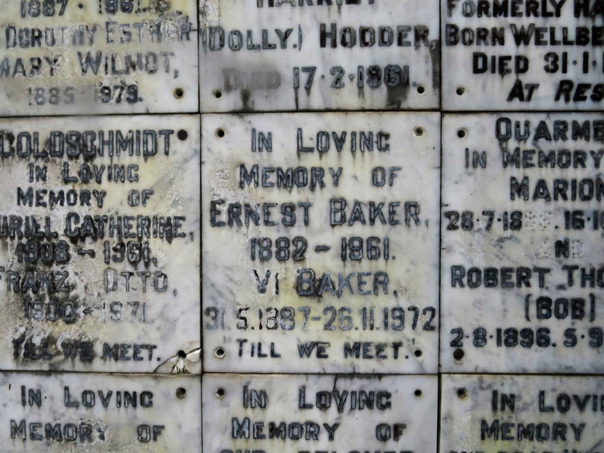 BAKER Ernest 1882-1961 &amp; Vi 1887-1972