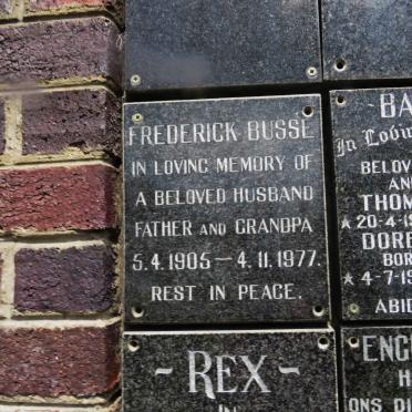 BUSSE Frederick 1905-1977