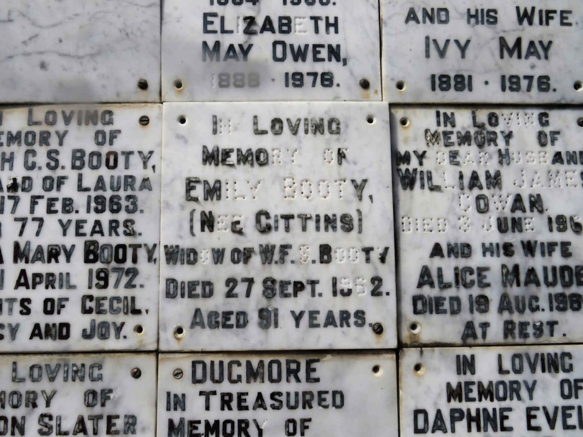 BOOTY Emily nee CITTINS -1962