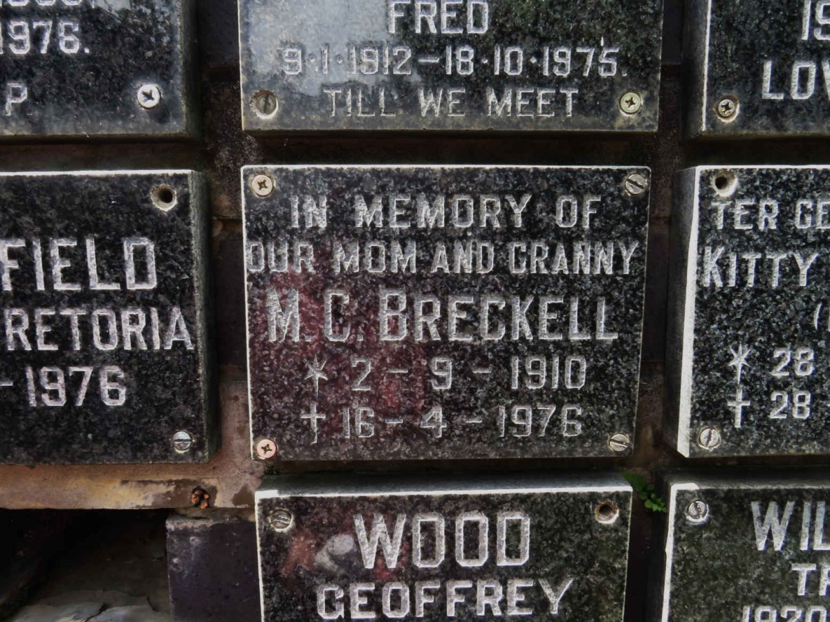 BRECKELL M.C. 1910-1976