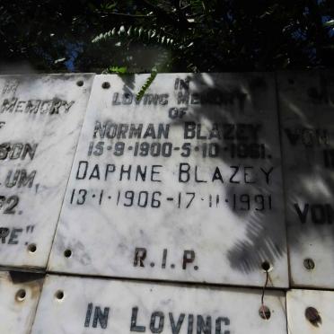 BLAZEY Norman 1900-1961 &amp; Daphne 1906-1991
