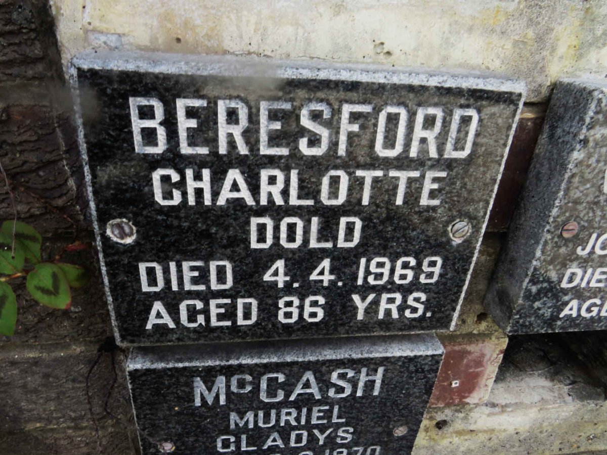 BERESFORD Charlotte Dold -1969