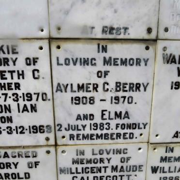 BERRY Aylmer C. 1908-1970 &amp; Elma -1983
