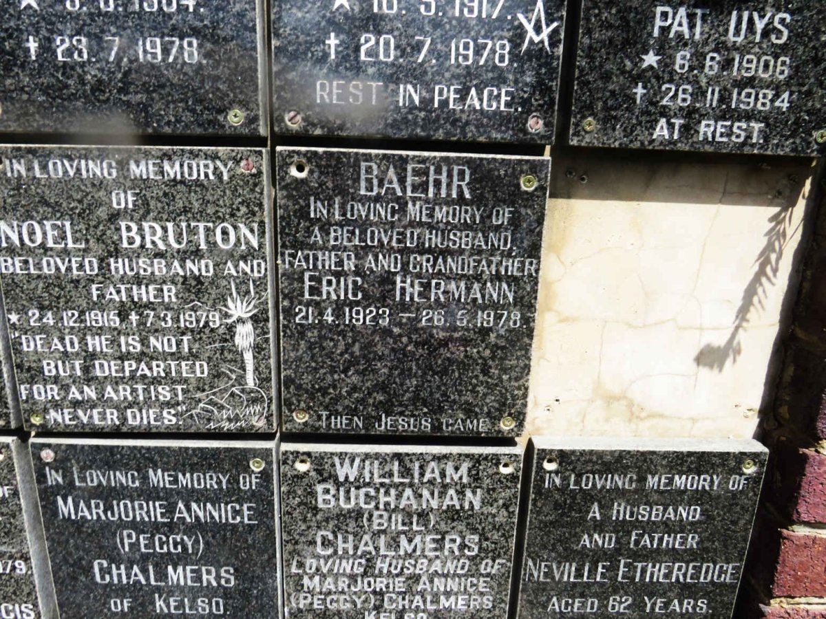 BAEHR Eric Hermann 1923-1978