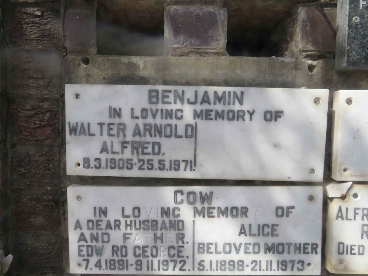 BENJAMIN Walter Arnold Alfred 1905-1971