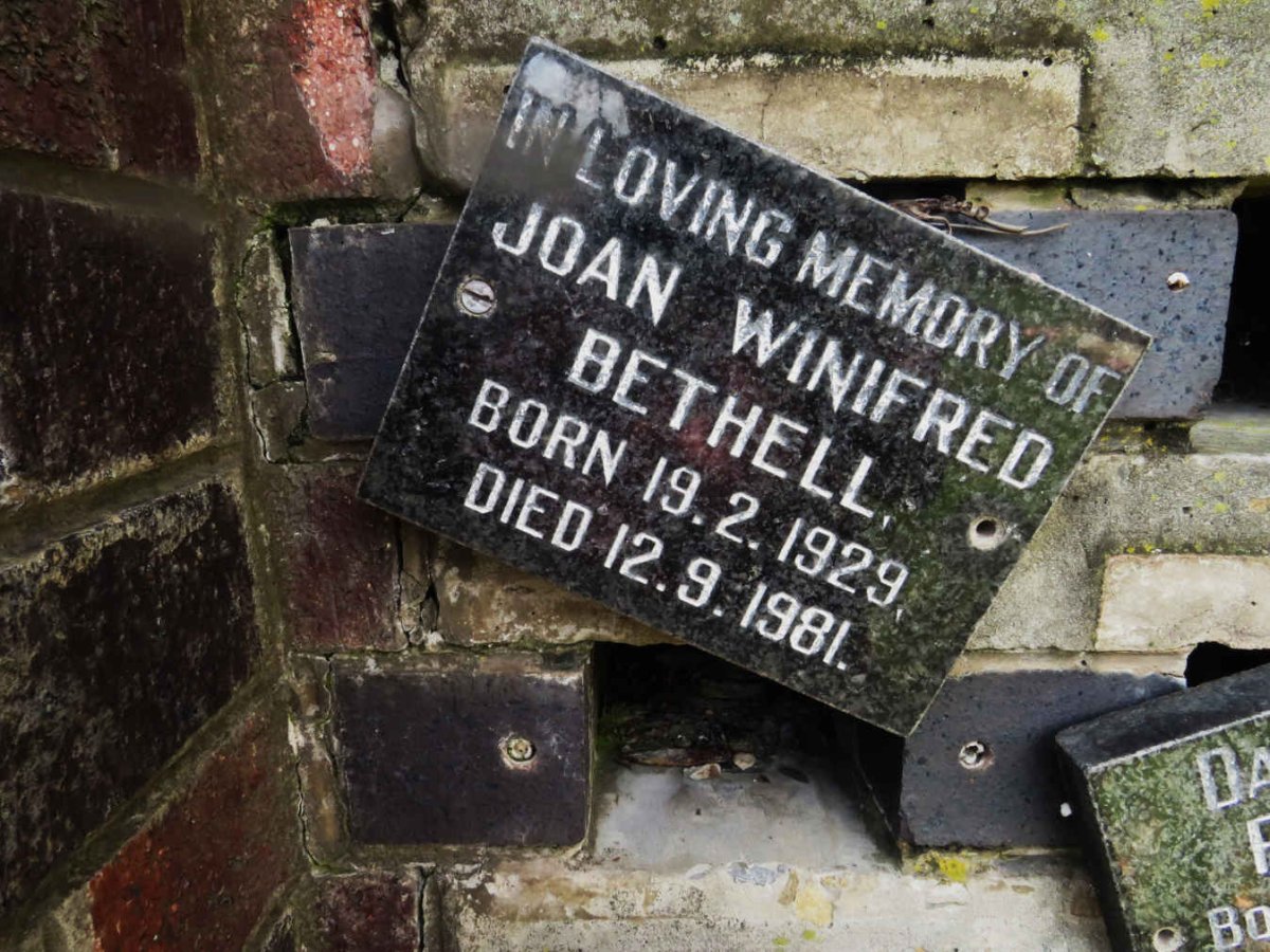 BETHELL Joan Winifred 1929-1981