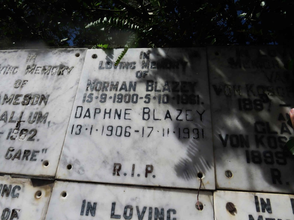 BLAZEY Norman 1900-1961 &amp; Daphne 1906-1991