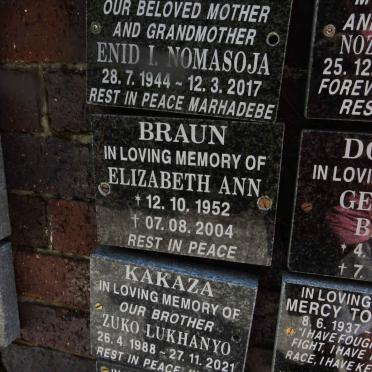 BRAUN Elizabeth Ann 1952-2004