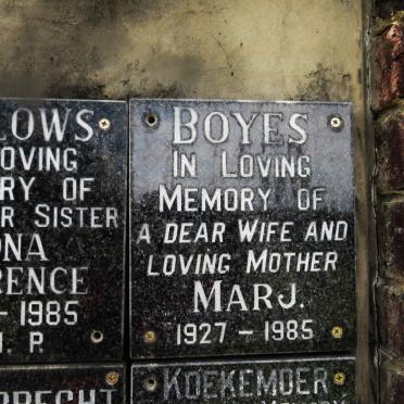 BOYES Marj 1927-1985