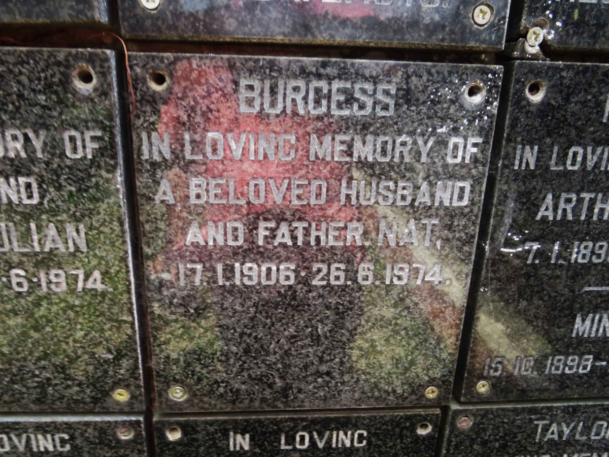 BURGESS Nat 1906-1974