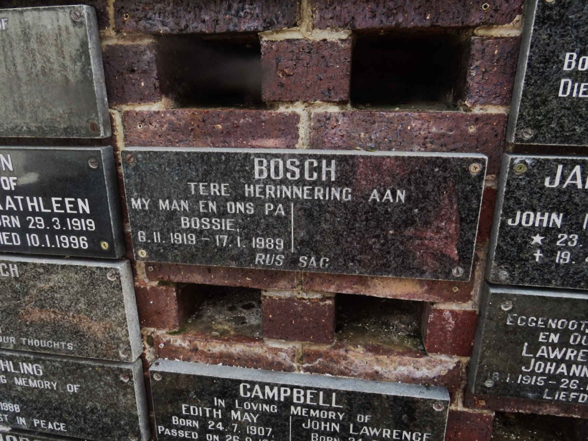 BOSCH Bossie 1919-1989