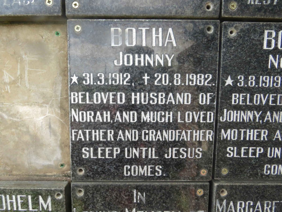 BOTHA Johnny 1912-1982