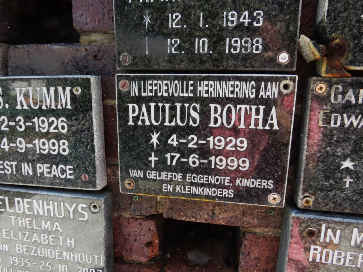 BOTHA Paulus 1929-1999