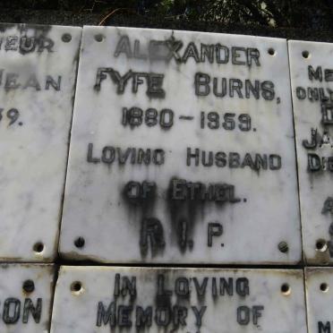 BURNS Alexander Fyfe 1880-1959