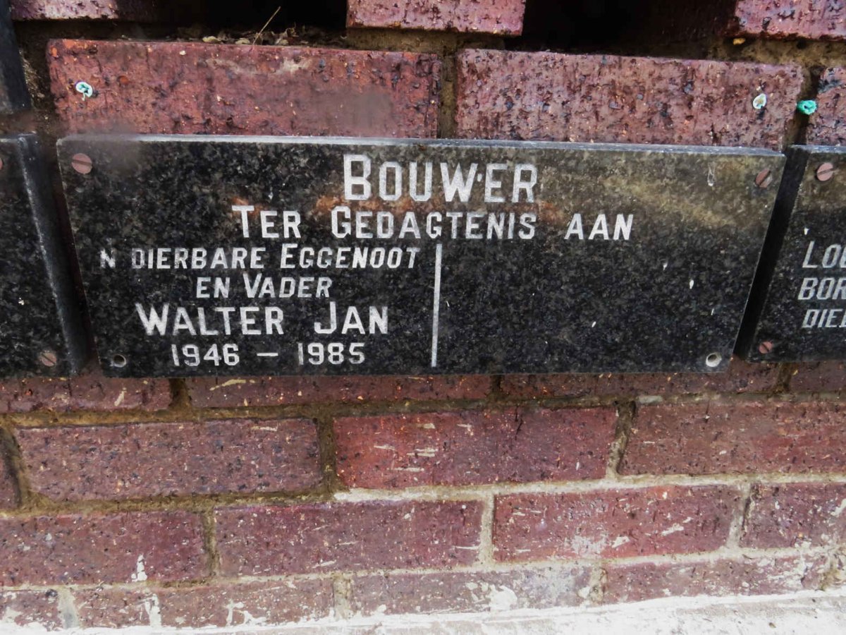 BOUWER Walter Jan 1946-1985