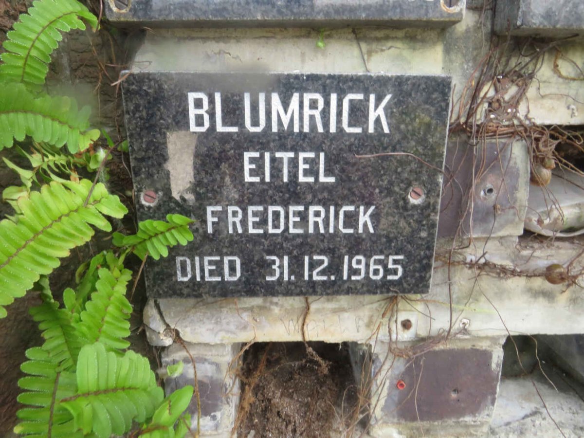BLUMRICK Eitel Frederick -1965
