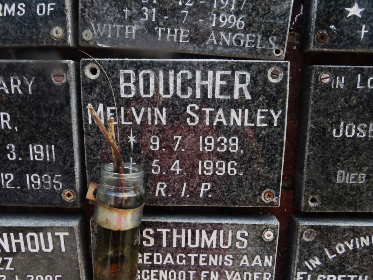 BOUCHER Melvin Stanley 1939-1996