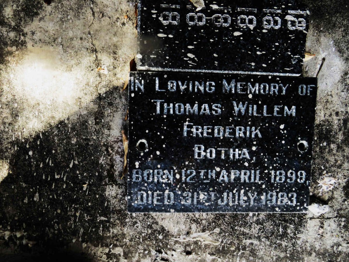 BOTHA Thomas Willem Frederik 1899-1983