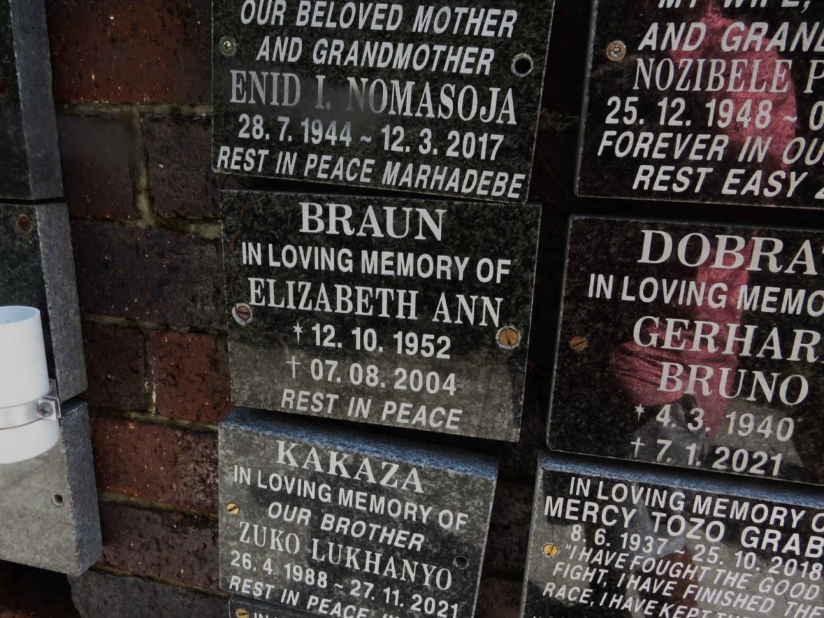 BRAUN Elizabeth Ann 1952-2004