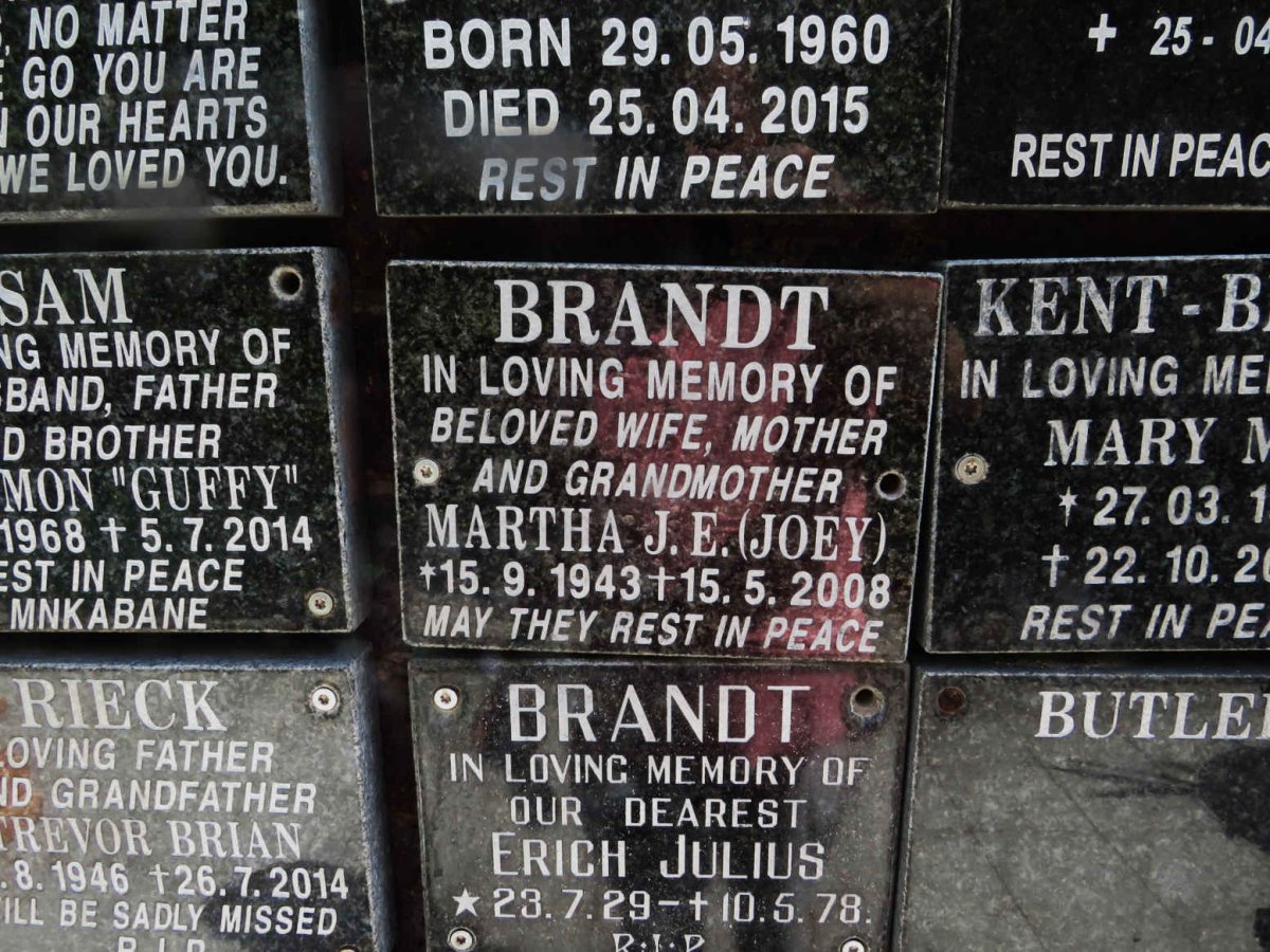 BRANDT Martha J.E. 1943-2008
