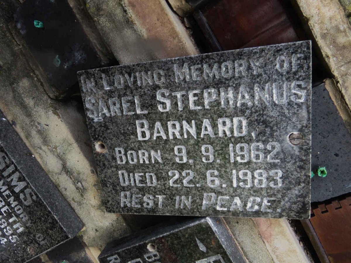 BARNARD Sarel Stephanus 1962-1983