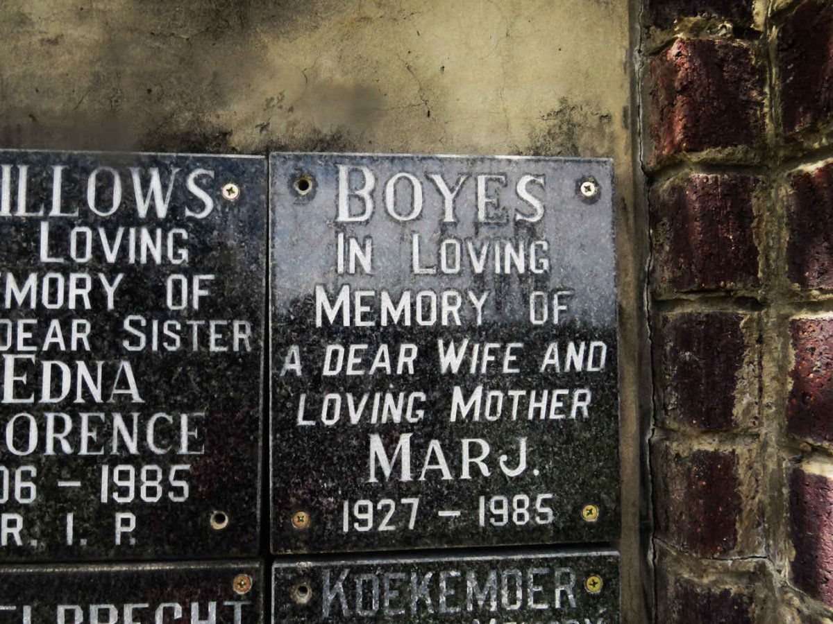 BOYES Marj 1927-1985